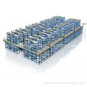 Two Tier Mezzanine Steel Structure Platform Floor Deck Rack